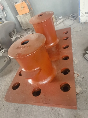 Bollard de quai maritime en acier moulé sur mesure pour l' amarrage de la tête de tee