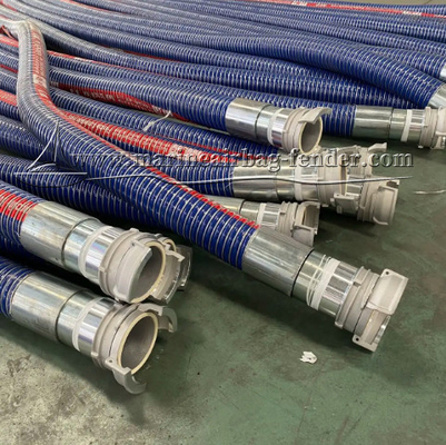 Pipe de caoutchouc de dragage maritime flottante avec bride en acier inoxydable