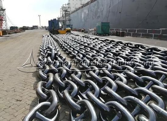 Chaîne d'amarrage résistante à la corrosion en acier au carbone galvanisé